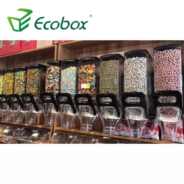 Ecobox еда, оптовый магазин, сухая корзина для фруктов, контейнер для еды оптом, диспенсер для орехов, сладостей, хлопьев, Гравитационный диспенсер для супермаркета