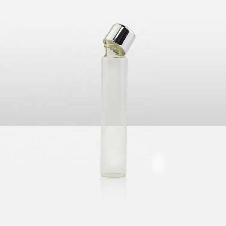 22*115mm glass smoking tubes for prerolls glass cigar tube borosilicate with gold lid glass joint pre roll tubes