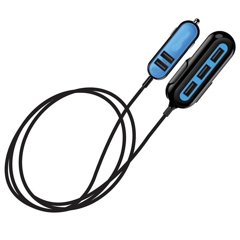 New fashion USB car charging mobile phone 4.8A dual port cable charger