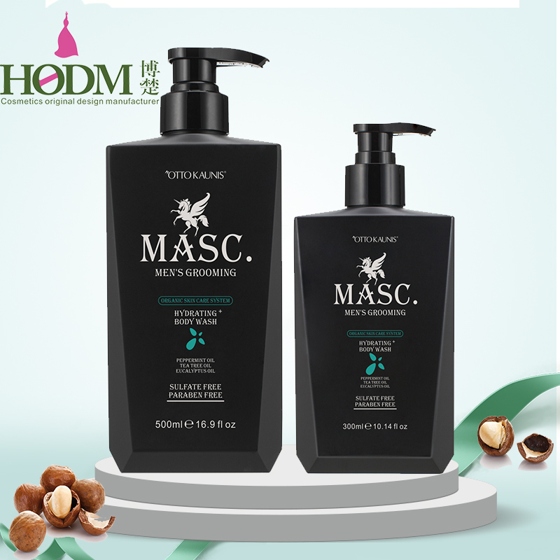 OEM собственная Марка, без сульфата, органическое масло мяты, Мужской гель для душа, увлажняющий гель для мытья тела