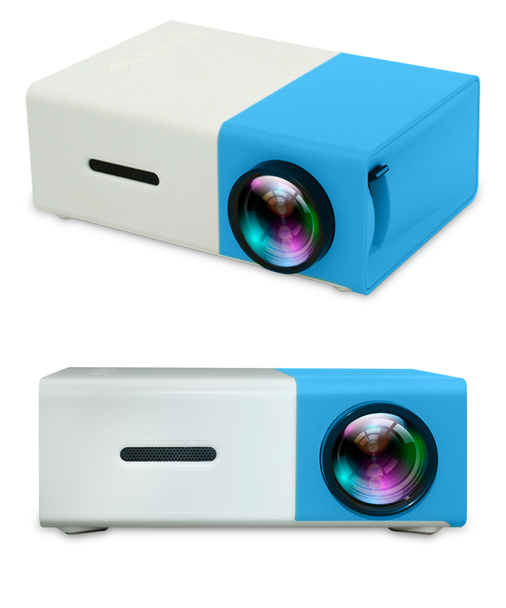 Micro LED Projector HD 1080P Playback Portable Compatible USB 480x272 Pixel Projector Home Media Player