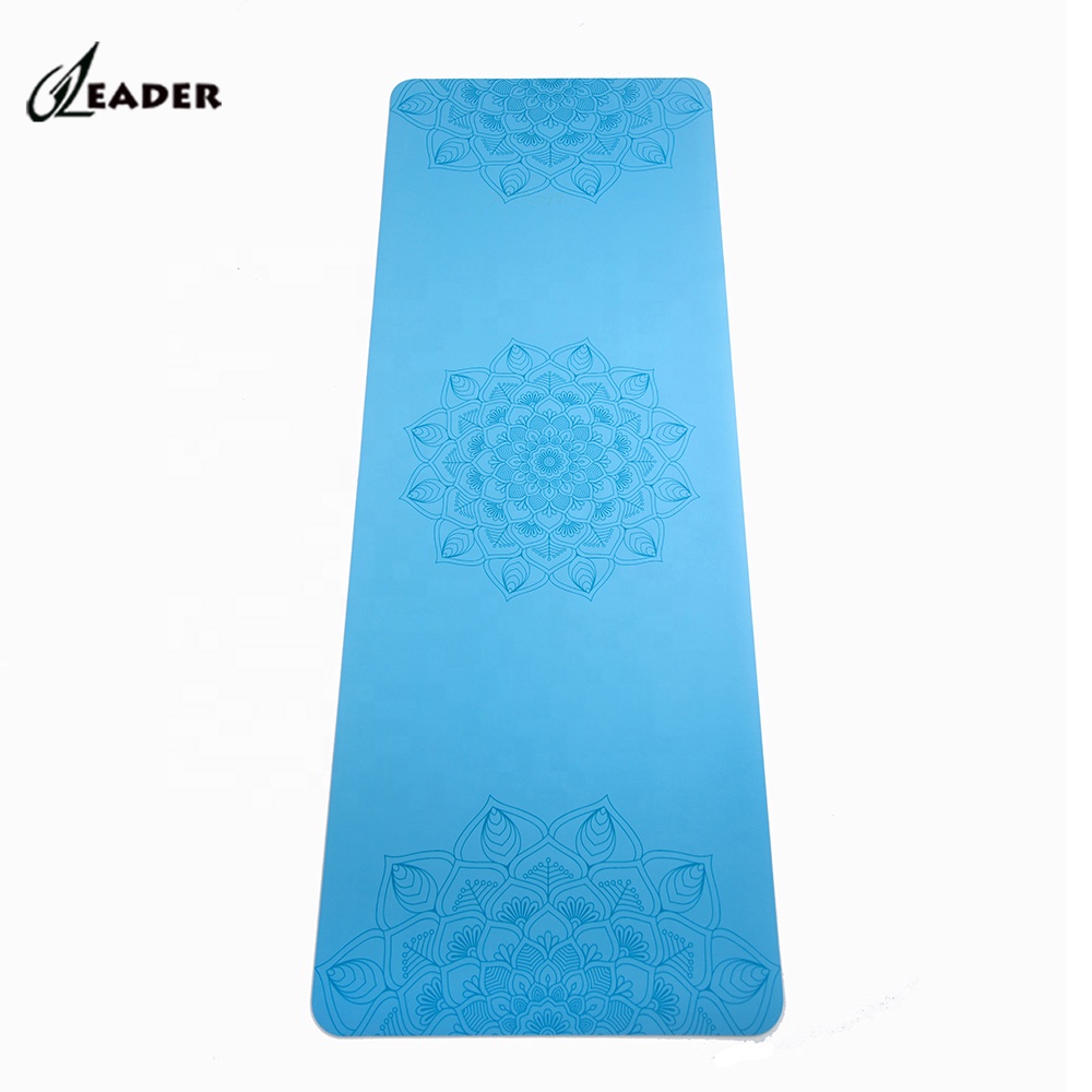 Eco-Friendly Recyclable Natural Rubber Anti-Slip PU Yoga Mat With Custom Pattern