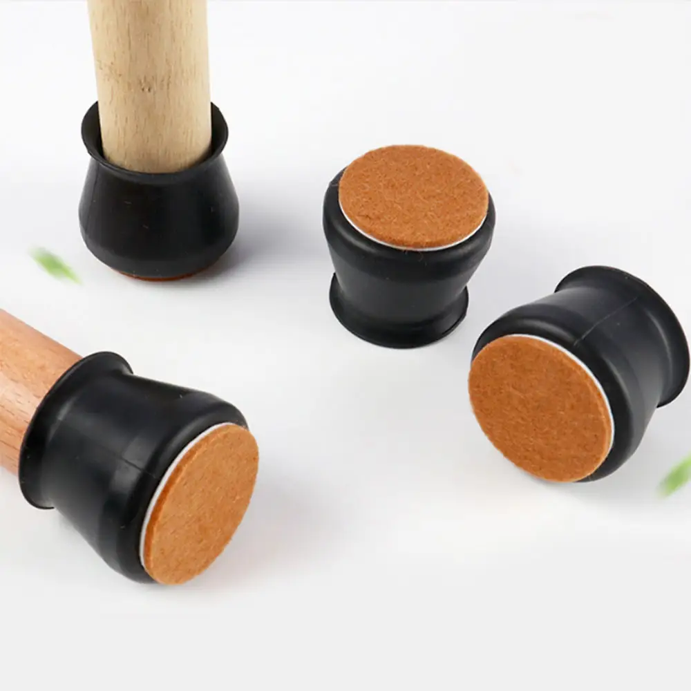 Stoelpoot doppen Mute Wooden floor Anti-scratch chair leg protect cover felt silicone table chair leg caps