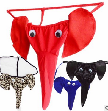 Sexy Erotic Homens Mens Gay Sexy Lingerie Elephant G-string Underwear Pants Male T-back Jockstrap Thongs Panty