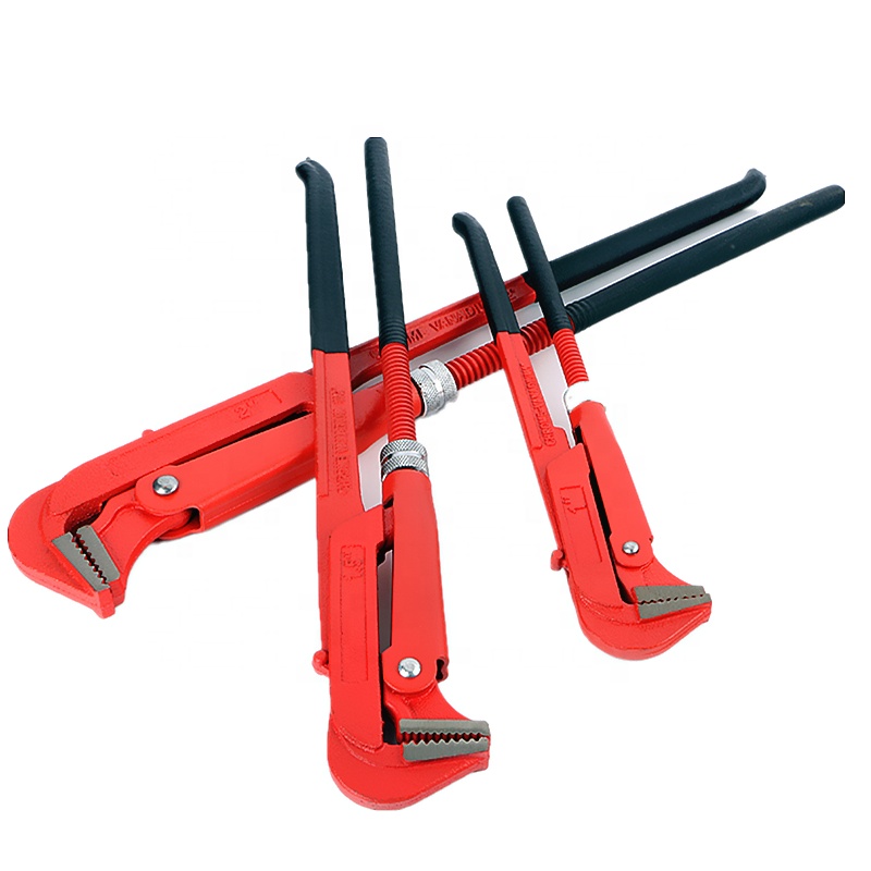 OEM Factory Drop-forged 90 Degree Adjustable swedish Bent Nose pipe wrench