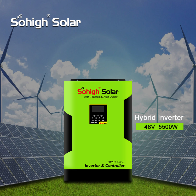Гибридный mppt солнечный инвертор Sohigh 5.5KW без работы батареи