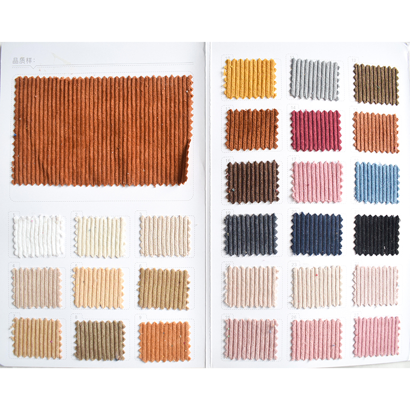 Wholesale Waterproof 100% Polyester Corduroy Fabric Plain color Corduroy Textile For clothes and sofa upholstery