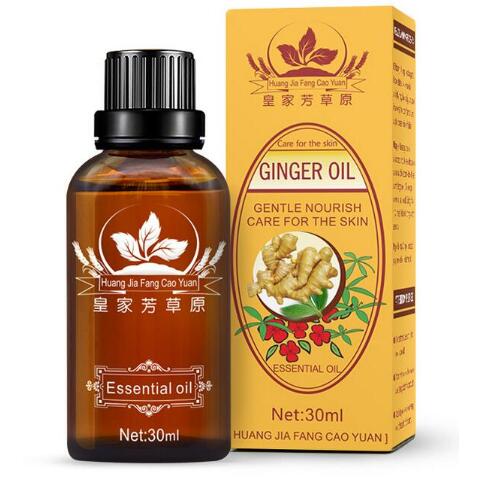 HOT Pure Lymphatic Drainage Ginger Oil,SPA Massage Oils,Repelling Cold and Relaxing Active Oil-30ml Ginger Massage Oil