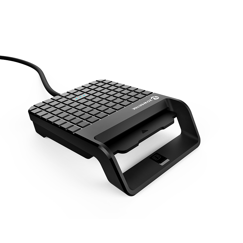 Смарт-кардридер Zoweetek, 12026-5 emv дебетовая карта, USB чип id ic usb, совместим с Windows, Mac OS и Linux