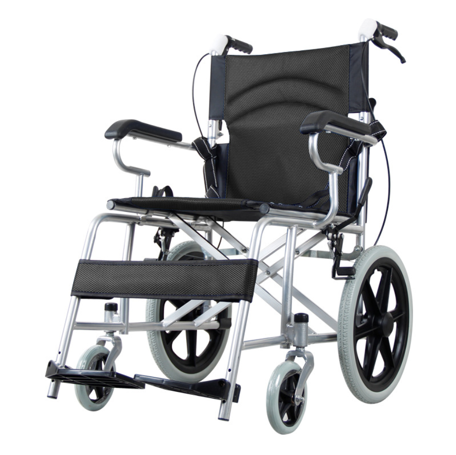 Extra-thick Steel Tube Elderly Wheelchair folding portable  toilet  elderly wheelchair