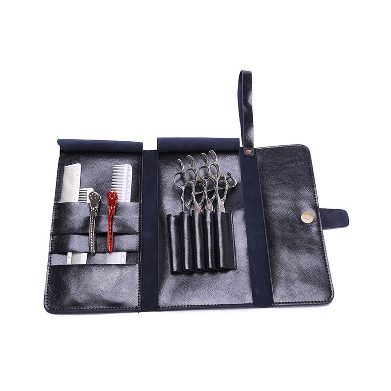 Custom genuine leather Scissor Pouch Holster for Hairdressers Salon Hair Stylist
