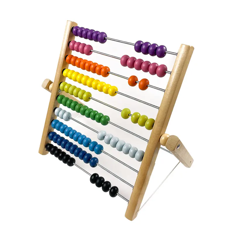 Hot Sale Wooden Abacus Classic Counting Toys Colorful Abacus Counting Frame Calculation Beads Frame Kids Intellectual Toys