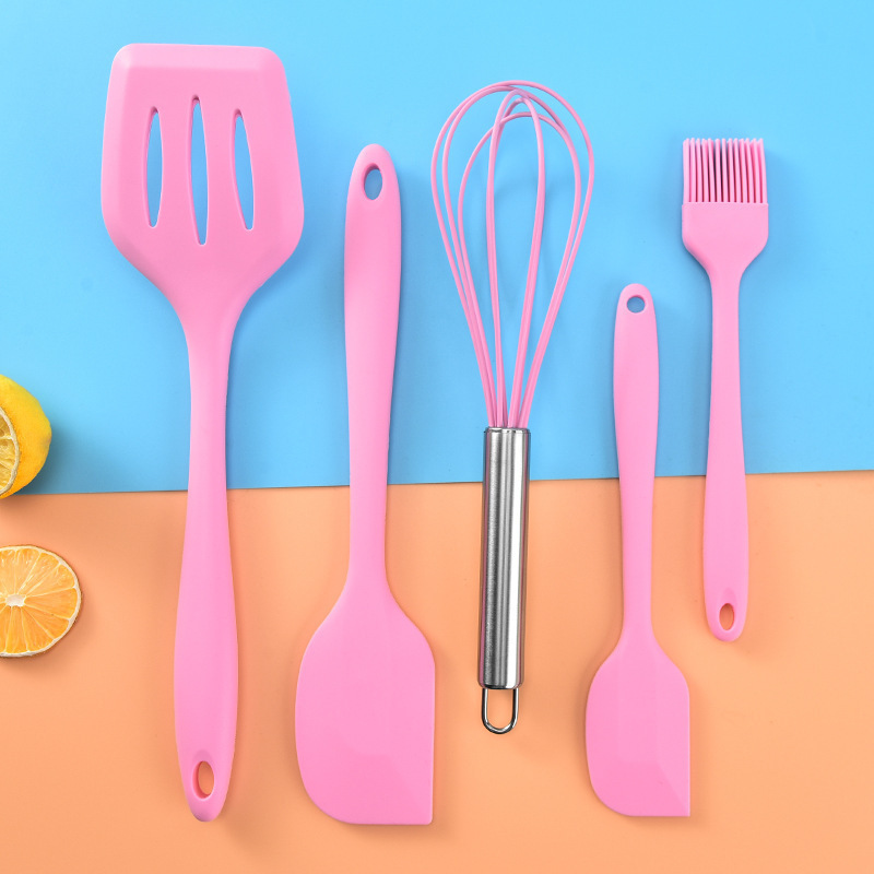 Amazon Top Selling Multifunction 5 Piece Food Grade Home and Kitchen Accessories Kitchen Tools Silicone Cooking Utensils
