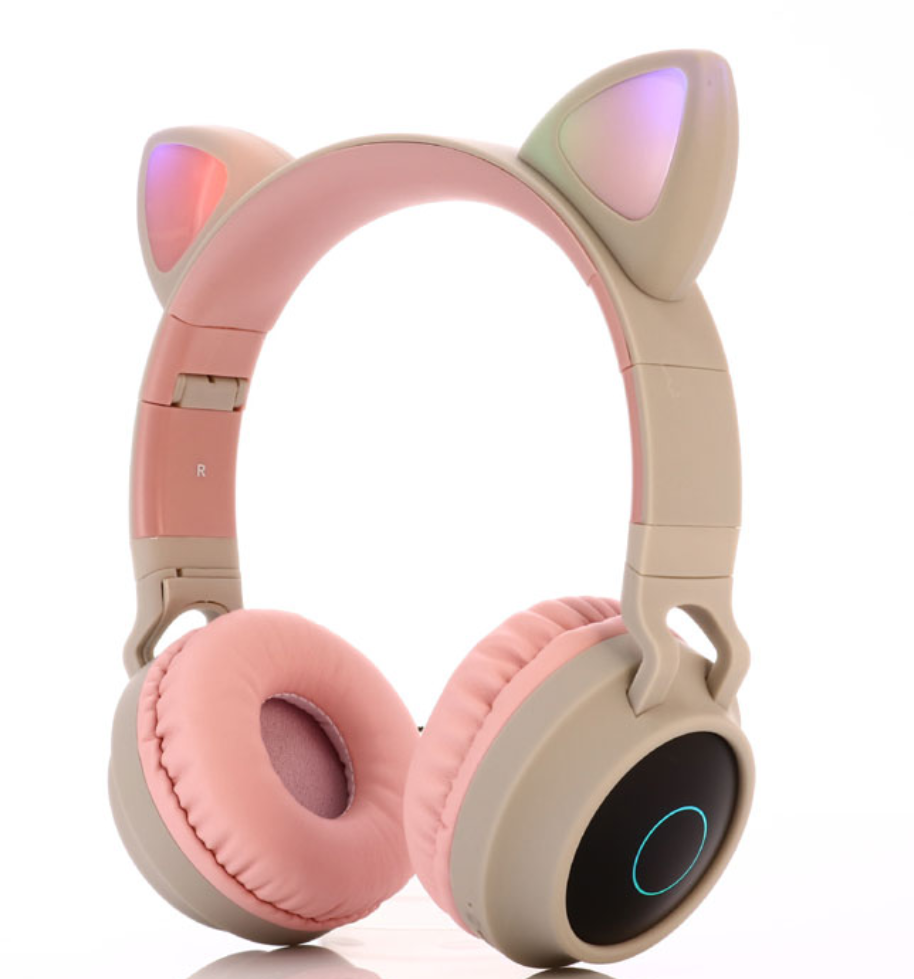 Купить детские игровые кошачьи наушники bluetooth беспроводные с микрофоном