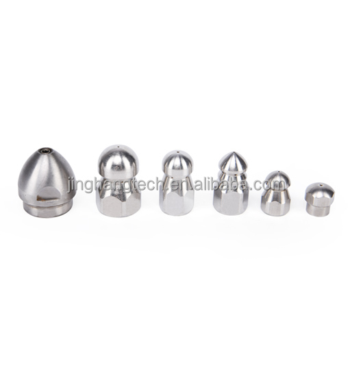 JH Stainless Steel Drain Cleaning Tip Sewer Jetter Nozzle for Pressure Washer