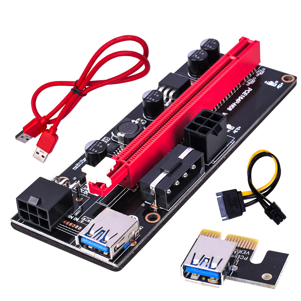 Карта расширения VER 009s 3 в 1, переходник для видеокарты, PCI-E PCI, Кабель-адаптер USB 3,0 для майнинга графическим процессором