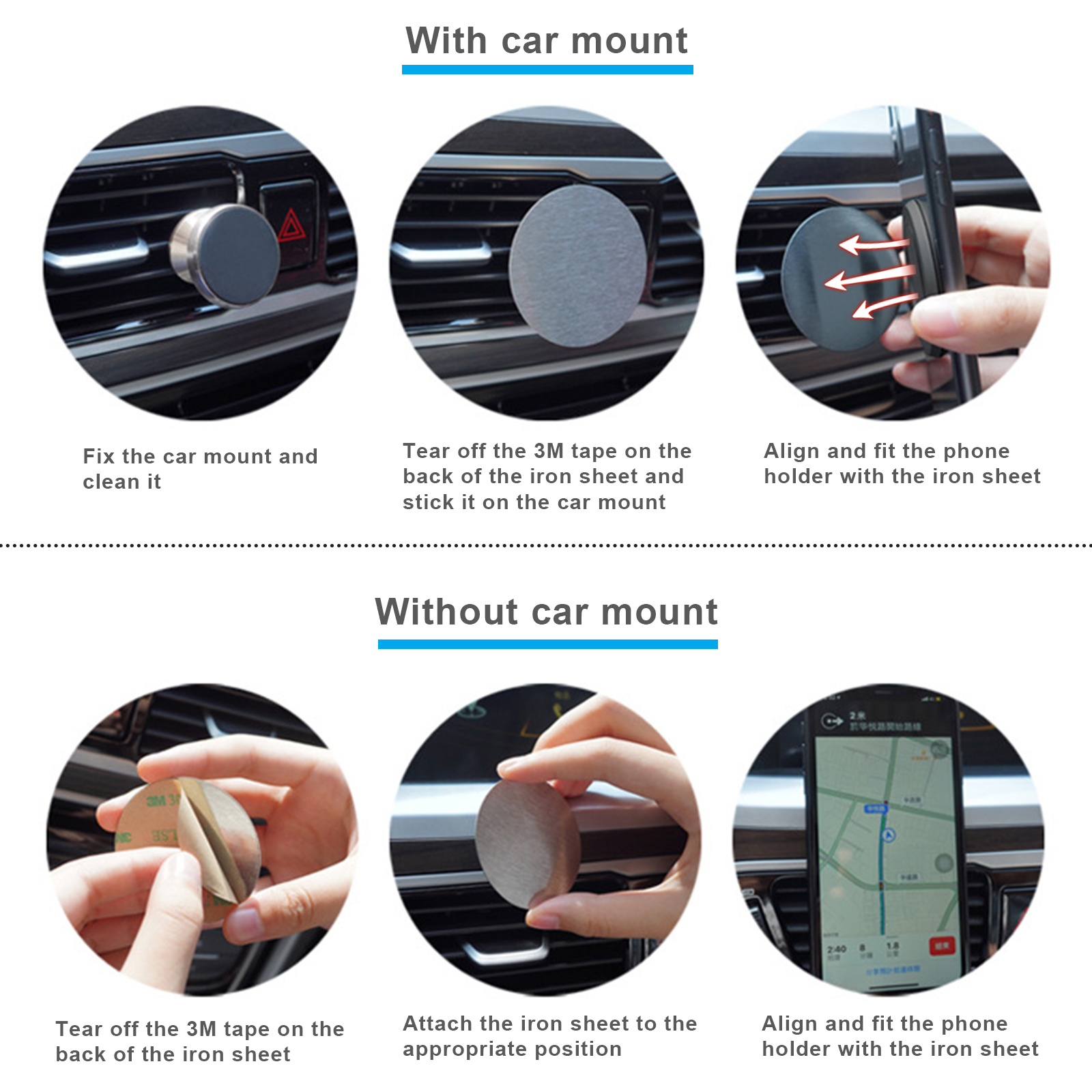 2021 Top Selling Multi-function Mini Magnetic Car Mount Phone Ring Holder Finger Kickstand