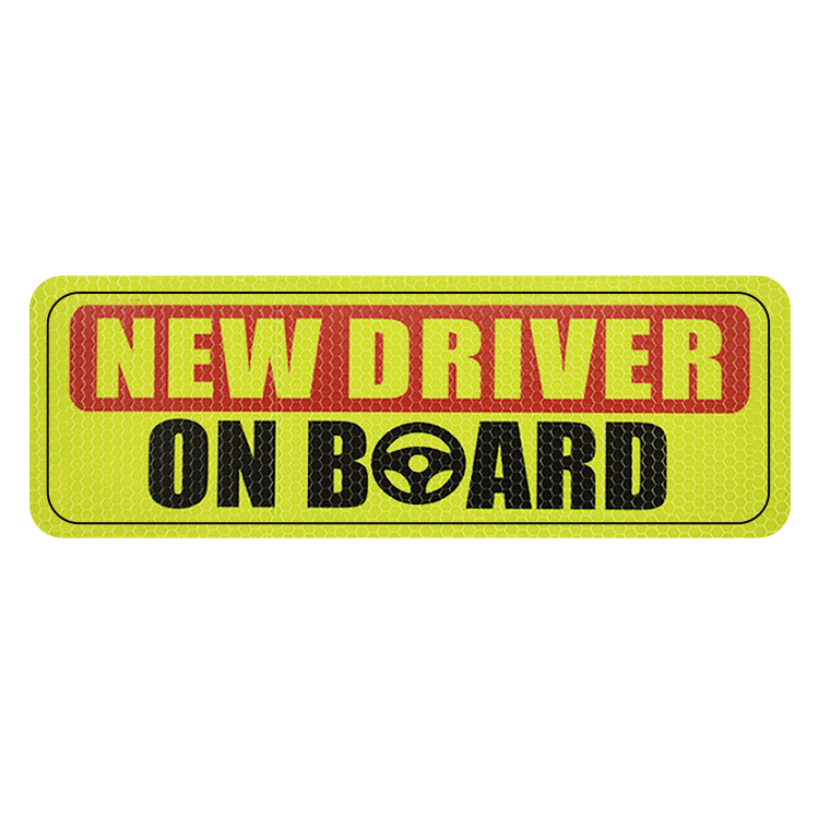 Factory Supply Reflective Vehicle Car Safety Remind Sign Magnetic Student Driver Sign Bumper Sticker