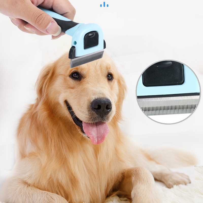 Wholesale Dog Hairs Deshedding Needle Grooming Comb Stainless Steel Metal Cat Dog Bath Brush Pet Comb