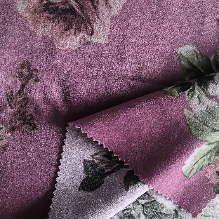 Fashion bulk 100%polyester floral sateen fabric for women dress shirt