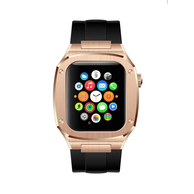 I watch transparent case luxury 40/44mm Stainless Steel Apple Watch Case For Iwatch Series 4/5/6