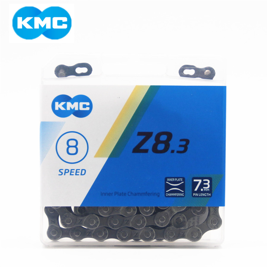 Цепь KMC Z8.3 для горного велосипеда, 8 скоростей, оригинальная цепь Z8 для горного и дорожного велосипеда, 116L цепи