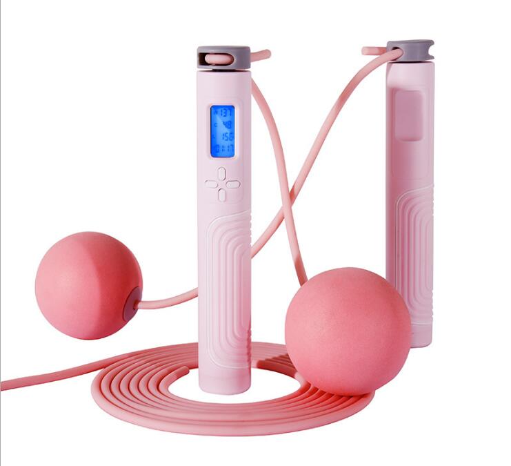 Smart Electronic Counting Cordless Jump Rope with Electronic Time Adjustable Fitness for Children Adult Women