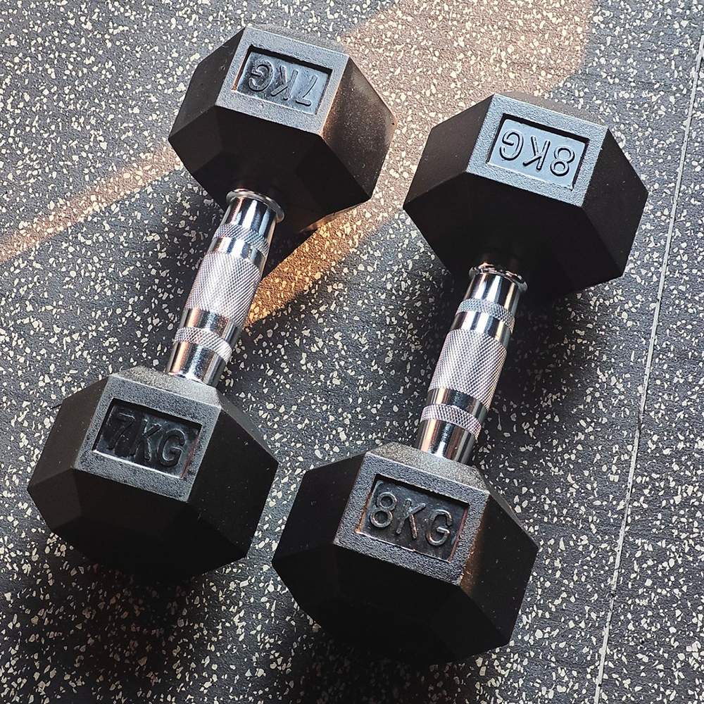 Hotlife Factory Wholesale Free Weight Dumbbells Gym Rubber Hex Hexagon Dumbbell Set LB Buy Online