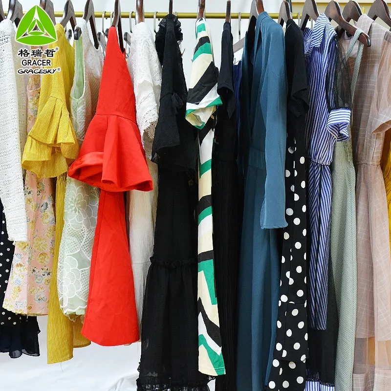 Buy Used Clothes Bulk Ladies Cotton Dress Wholesale