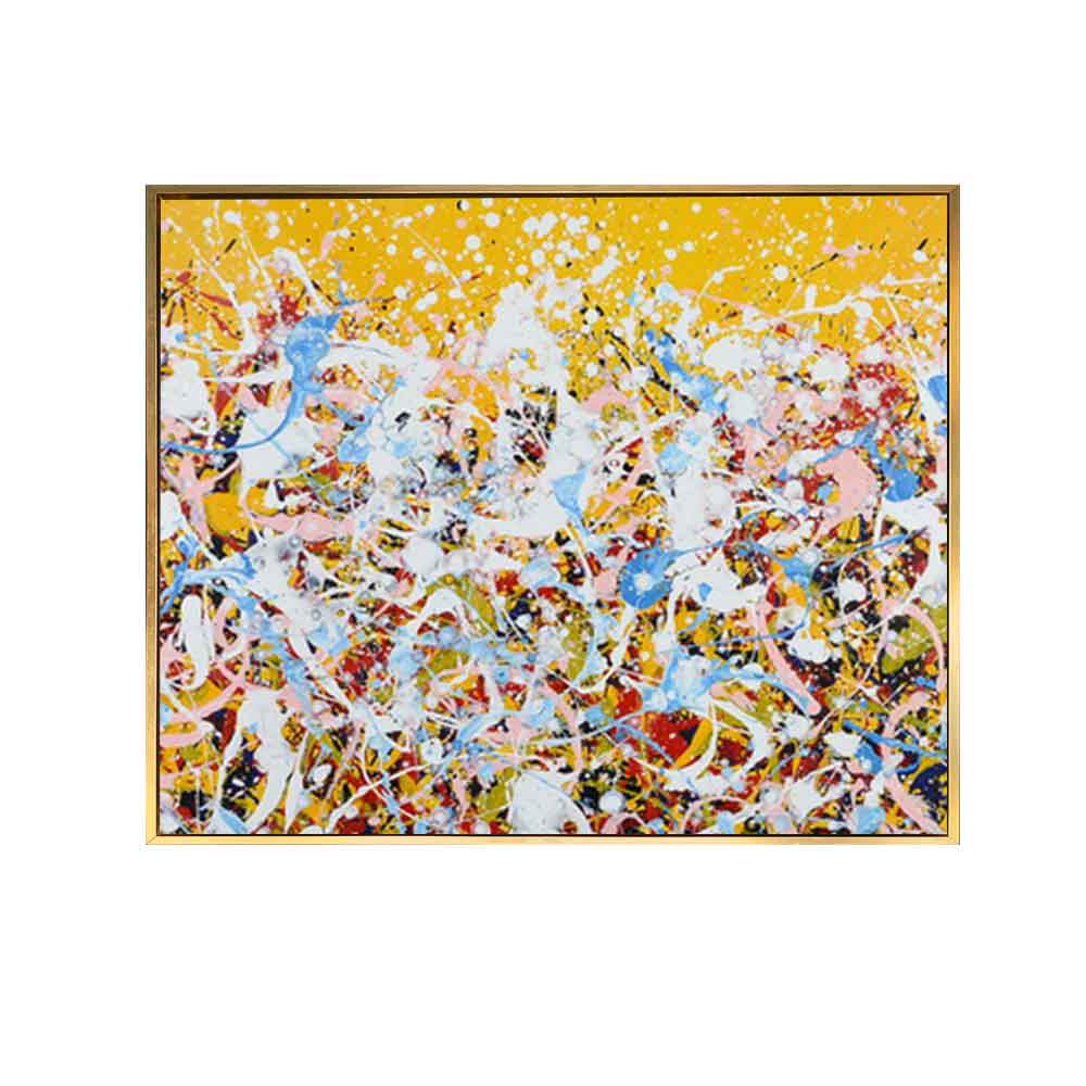 Living Room decorative wall painting Hand painting Abstract oil Pollock Style Painting