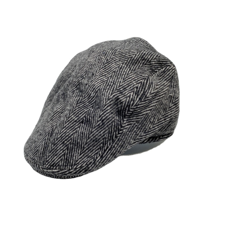 High Quality Headwear Adults Striped Grey Mens Ivy Hats Winter Newsboy Ivy Caps