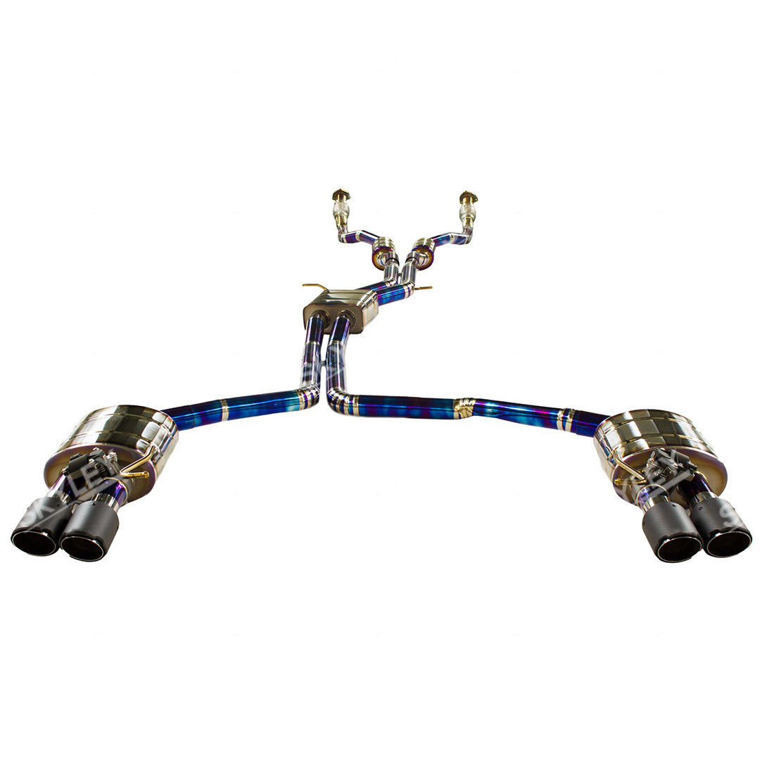 High Performance Catback Exhaust Pipe For Audi A6 A7 C7 C8 3.0t Titanium Exhaust System Valved Muffler Remote Control