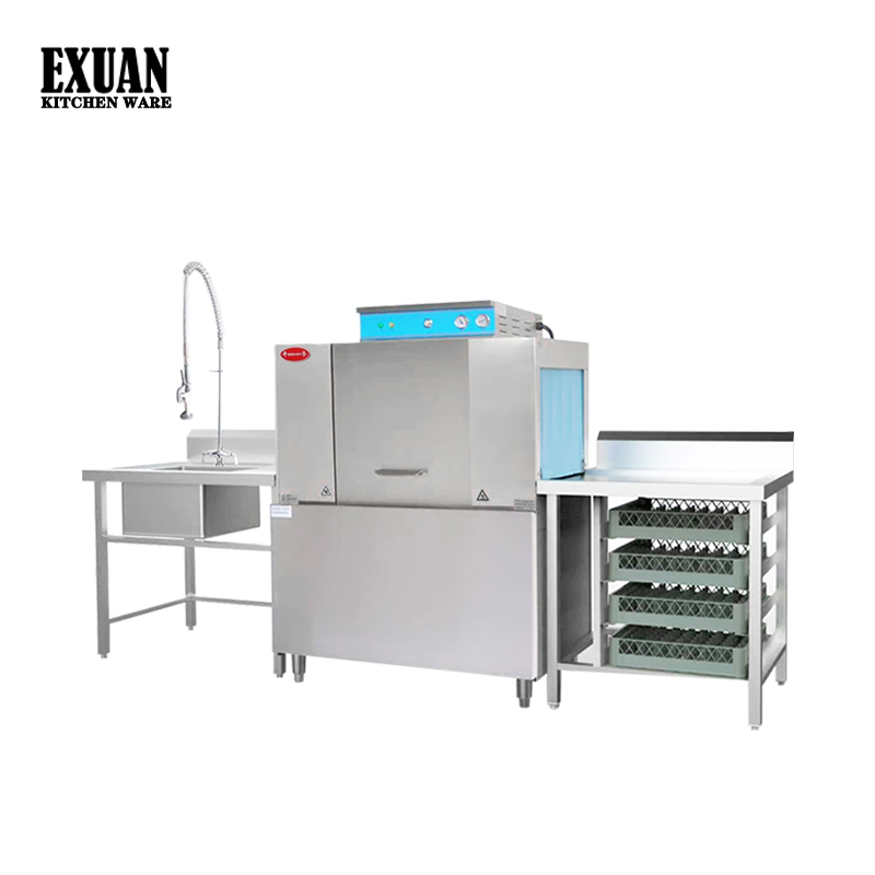 Hot-selling commercial fully automatic basket type dishwasher energy saving disinfection and brushing machine