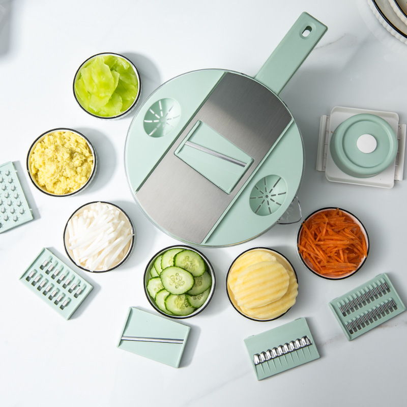 6 in 1 Mandolin Slicer Manual Food Chopper Grater Multifunctional Vegetable Cutter Slicer Chopper Spiralizer Manual Grater