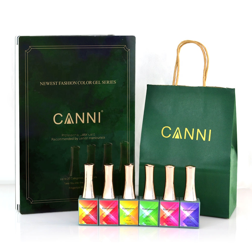 CANNI 126 цвета; Каблук 16 мл УФ Гель-лак для ногтей, био-Гели SOAK OFF метка частного назначения 6 шт. комплект Esmaltes Гель-лак индивидуальная упаковка подарочный набор