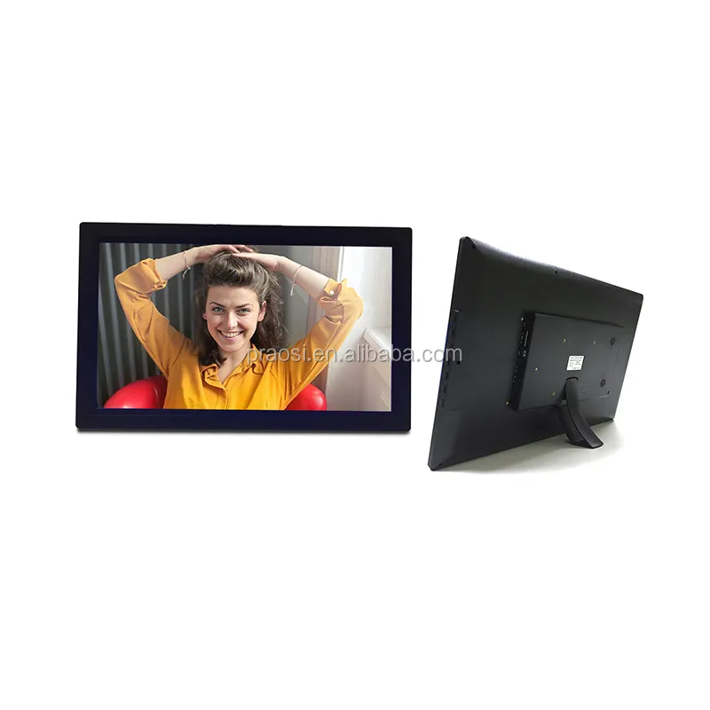 large size wall mount Loop video music picture autoplay 21.5" digital photo frame/21.5 inch lcd bus video advertising player