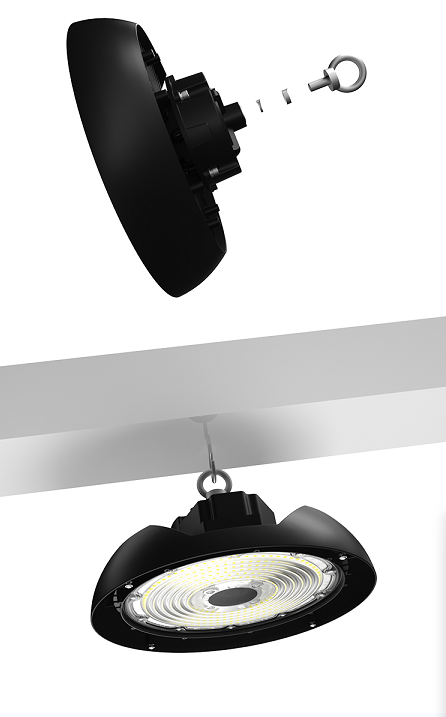 5 лет гарантии 170Lm/W Ip65 Ik09 UFO Led High Bay Light 200W 34000Lm для склада