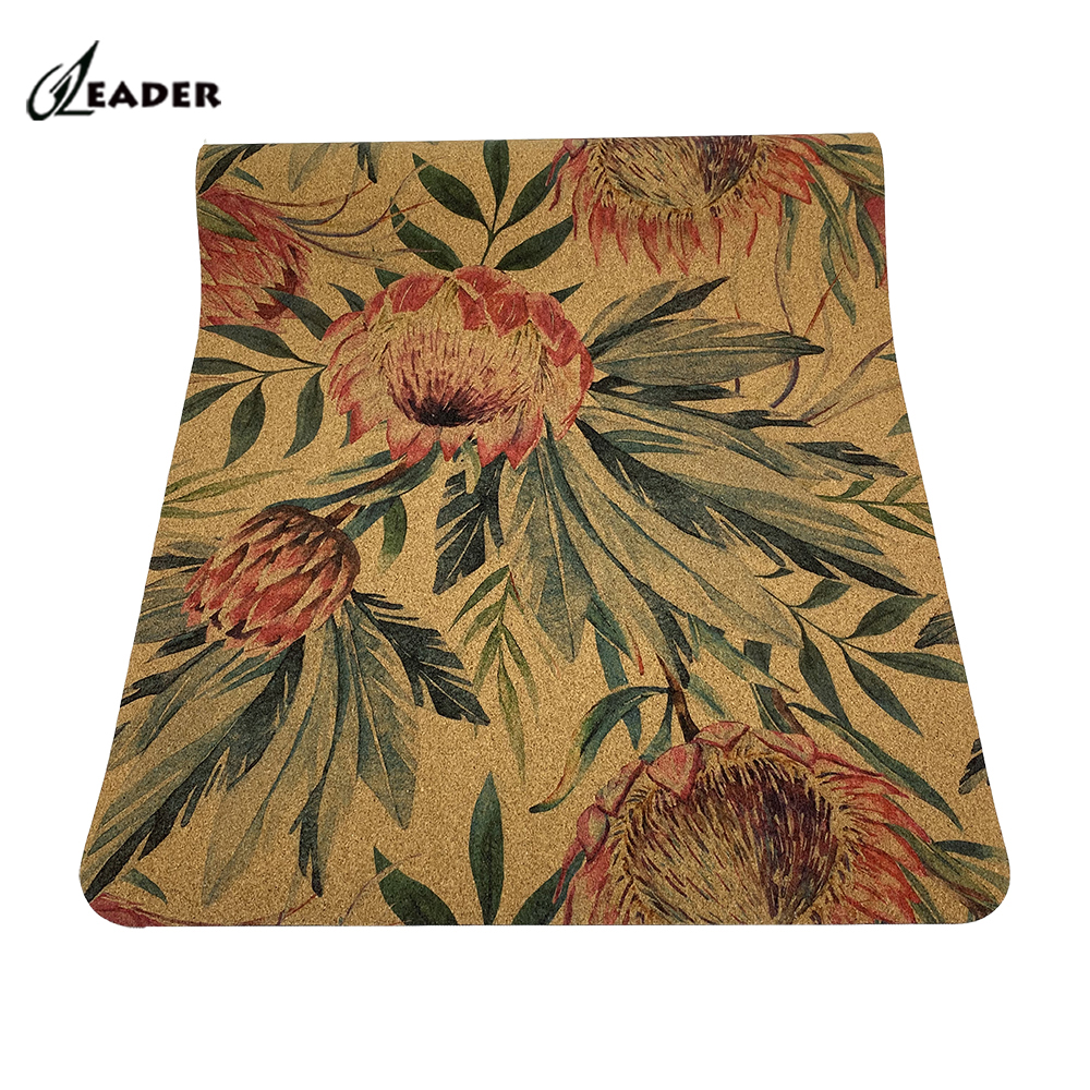 3mm 4mm 5mm Natural Rubber Recycled Custom Printing Organic Mat De Yoga Set Eco Friendly Cork Yoga Mat Manufacturer