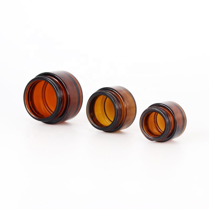 Factory price 30g Cosmetic Cream Jars Amber Glass Jar