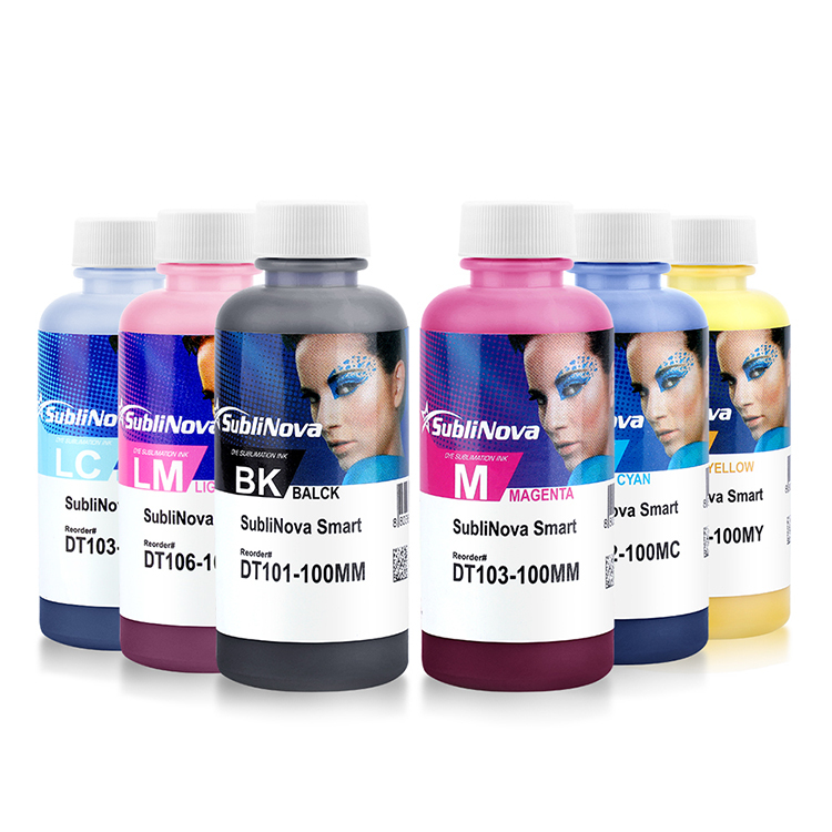 Supercolor Korean Low Temperature High Density Sublinova Heat Changing Dye Sublimation Ink For Intec 1 Liter In Assorted Colors