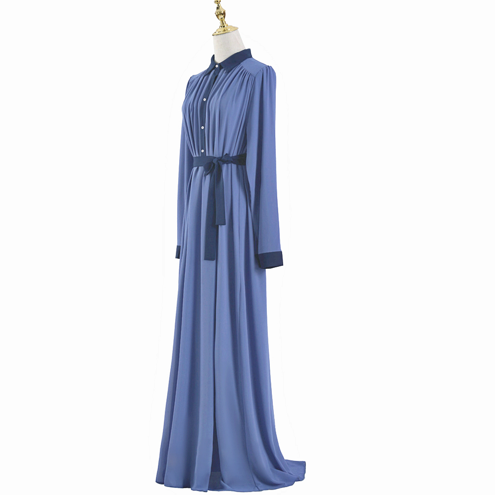 Женская одежда Дубай Abaya entic, новые шифоновые контрастные платья Абайи в мусульманском стиле