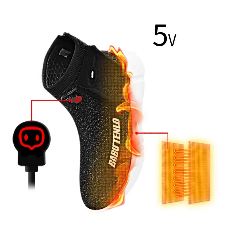 Winter USB port 3-speed Intelligent Temperature Control electrically heated shoes,Men's and Women styles Graphene heated boots