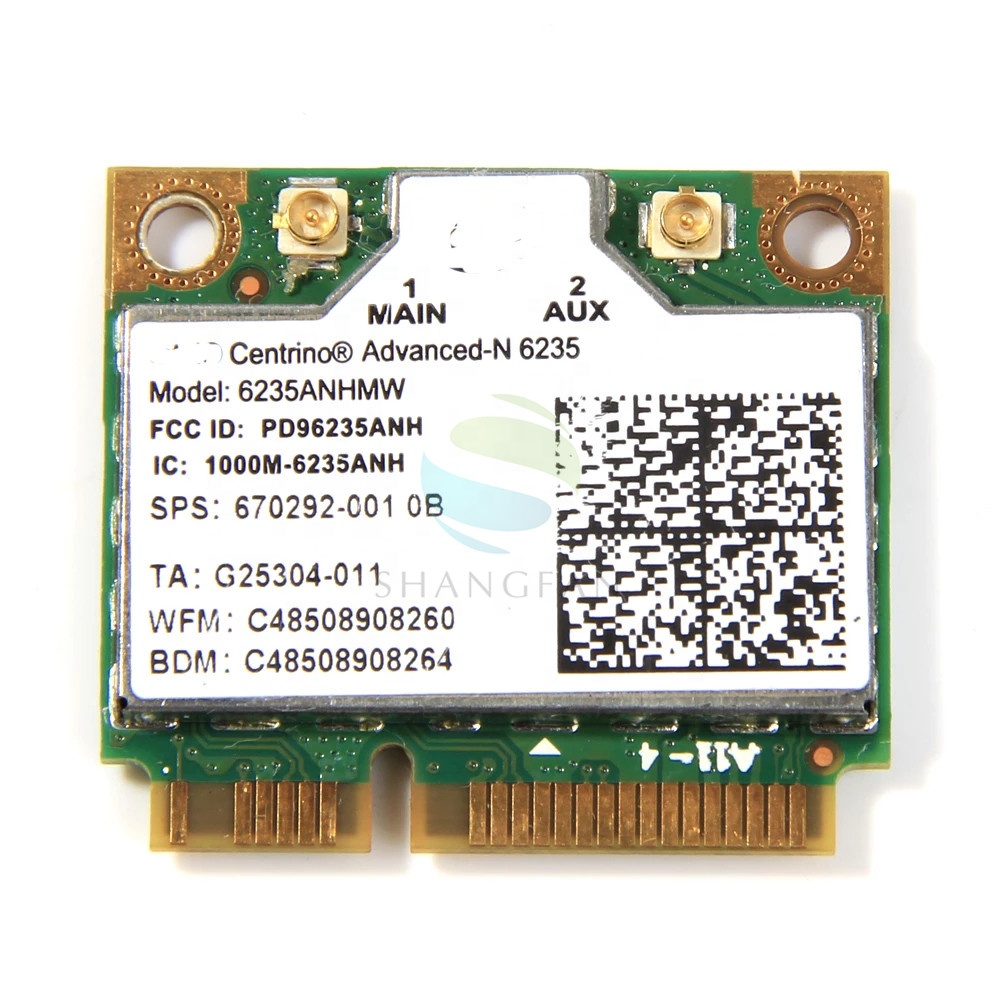 Беспроводная lan-карта для ноутбука Centrino Advanced-N 6235 6235ANHMW 300 Мбит/с, Wi-Fi-карта BT4.0, Половина MINI PCIe