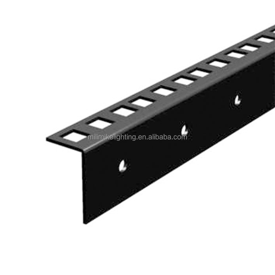 Flight case hardware accessories 10U panel double rack rails/Road case hardware fitting rack strip small square slot U board