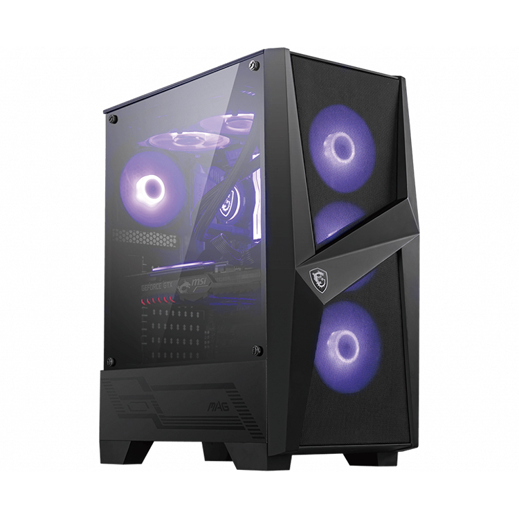 Игровой настольный компьютер MSI MAG FORGE 101M Mid-Tower с поддержкой RGB форм-фактора ATX / mATX / Mini-ITX