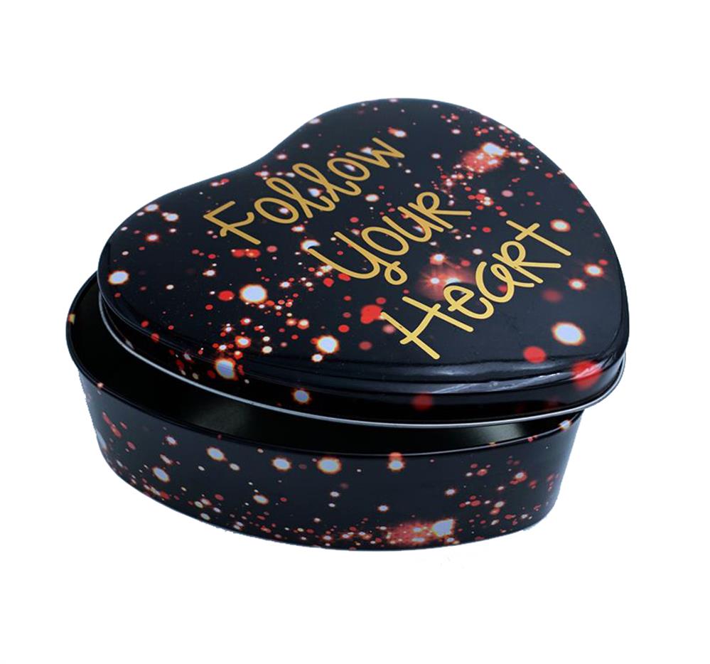 Factory Supply Various Sizes Metal Food Grade Heart Shape Tin Box Packaging