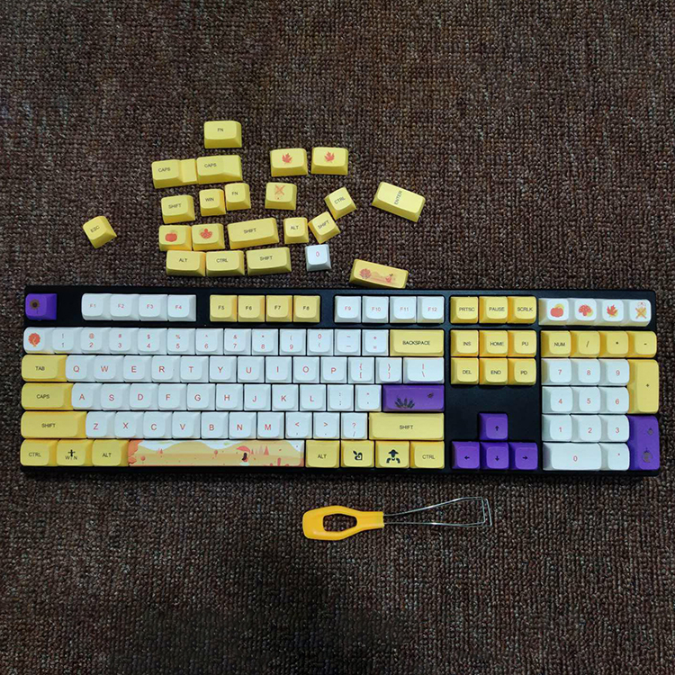 Сублимация механическая клавиатура keycaps 108 клавиш заготовки 5 сторон печати теплопередачи keycaps