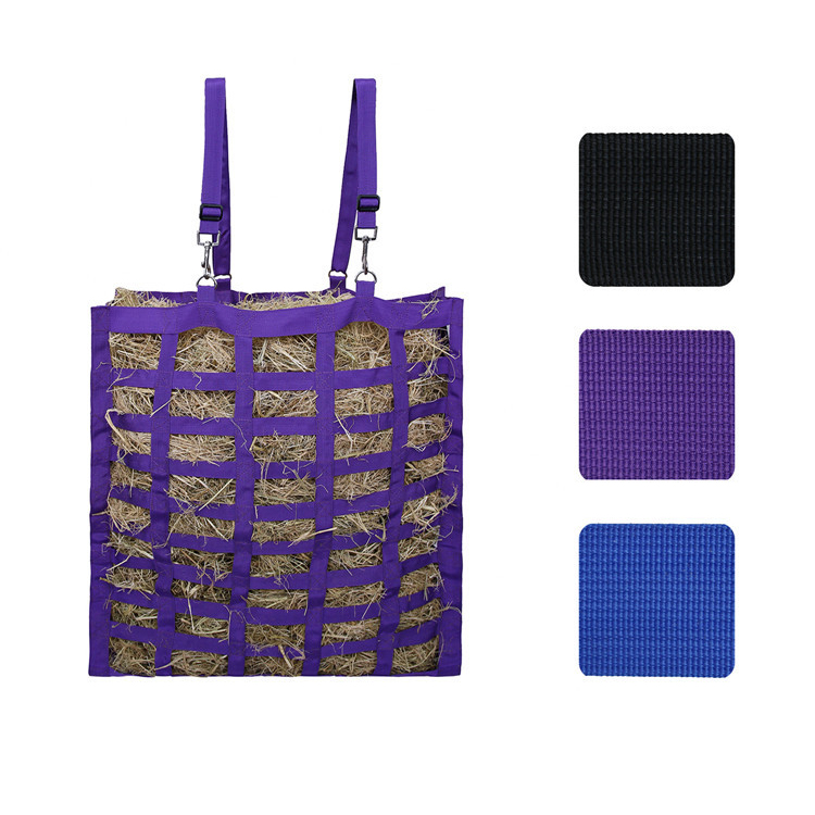 Durable Four Sided Slow Feed Horse Hay Bags with handle