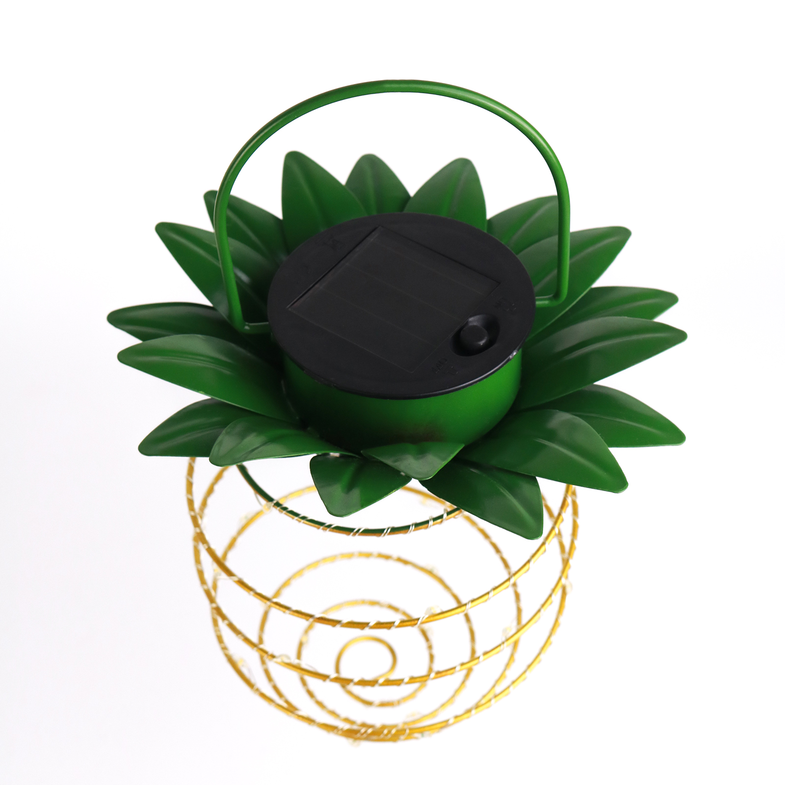 Creative Solar Pineapple Hanging Light Warm White Copper Wire Light For Decoration