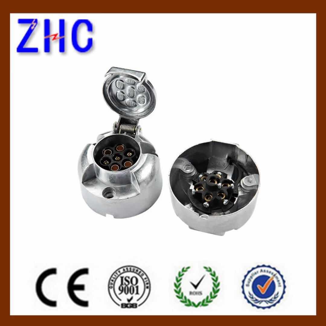 European Type Aluminum 7P 1 trailer socket box Alu